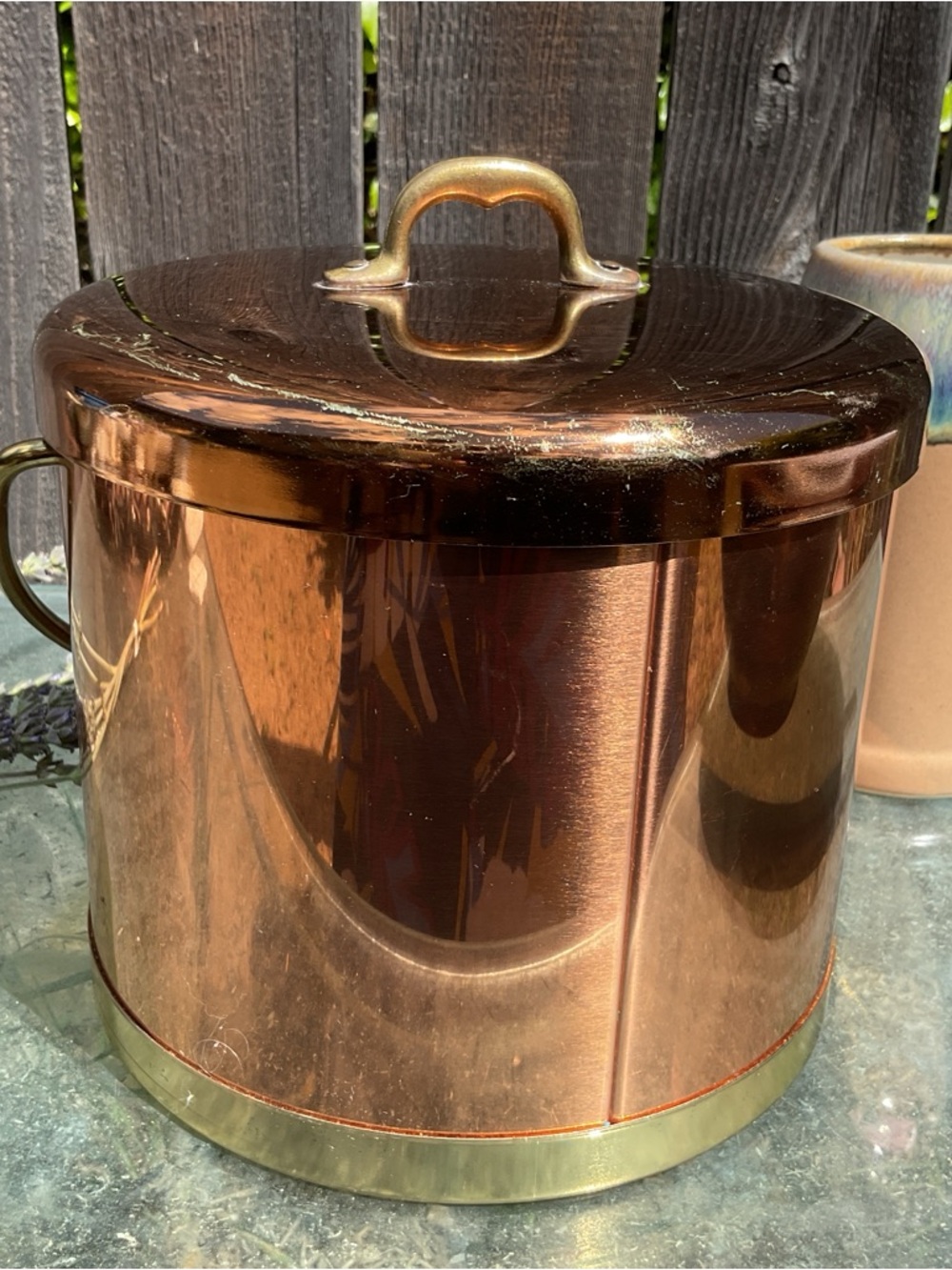 VTG 70s Copper & Brass Insulated Champagne ICE BUCKET De La Cuisine USA ATAPCO - Picture 13 of 15